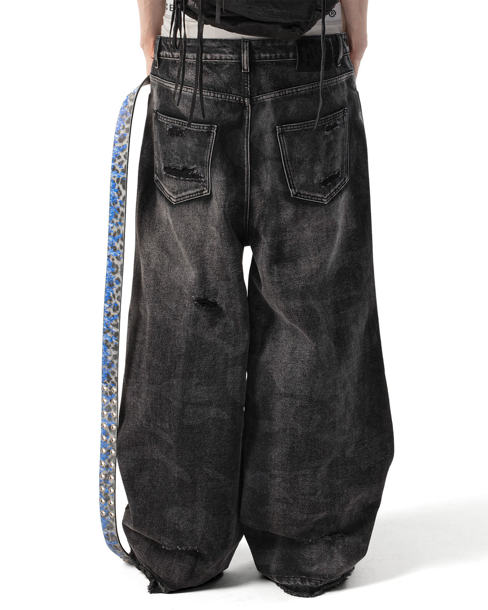 大人気☆【RACER WORLDWIDE】Laser Camo Jeans Black_Distressed_Camo_Jeans_LB