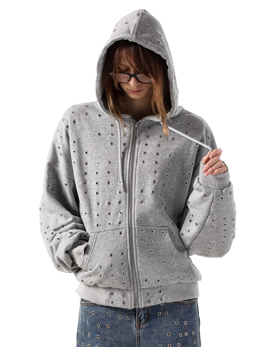 [Burmula] / ☆ GLOSSY HOODIE ANORAK / GREY GLOSSY HOODIE ANORAK (GREY) - BURMULA