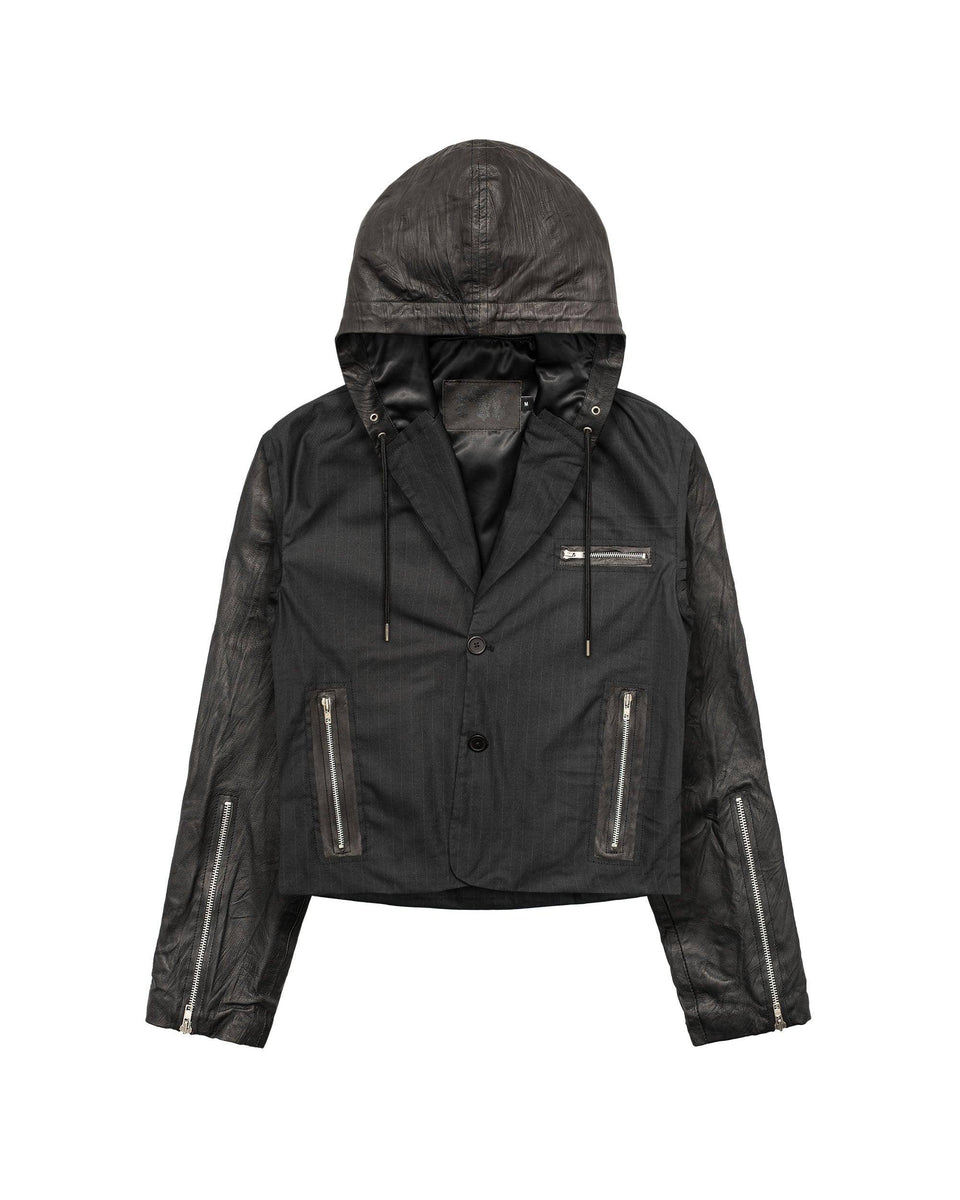 Leather Hooded Blazer – Racer Worldwide
