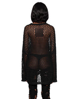 Black Cross Net Sweater