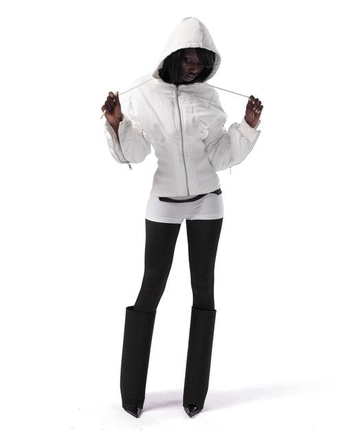 White Fitted Bomber