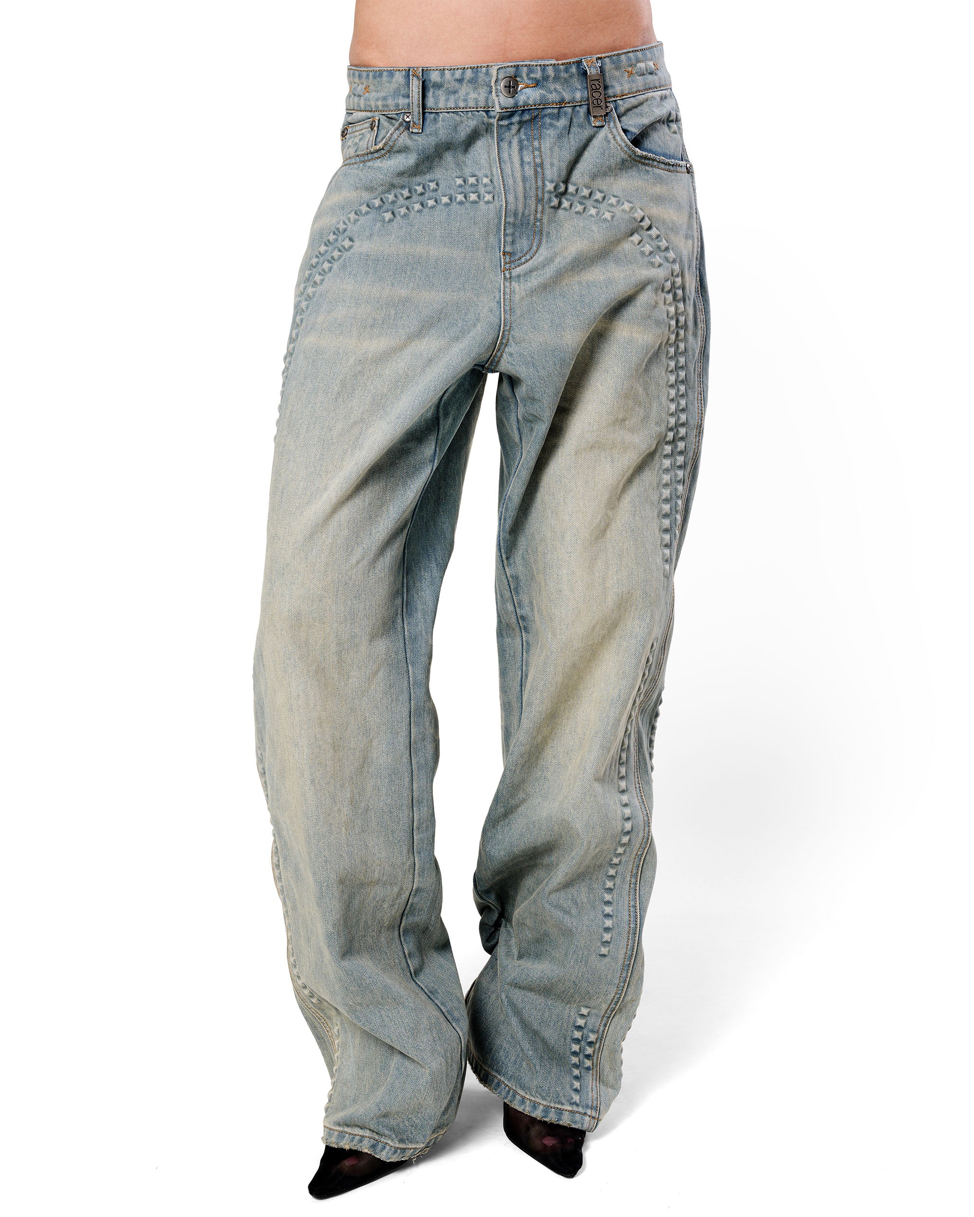 Pyramid Embossed Denim – Racer Worldwide