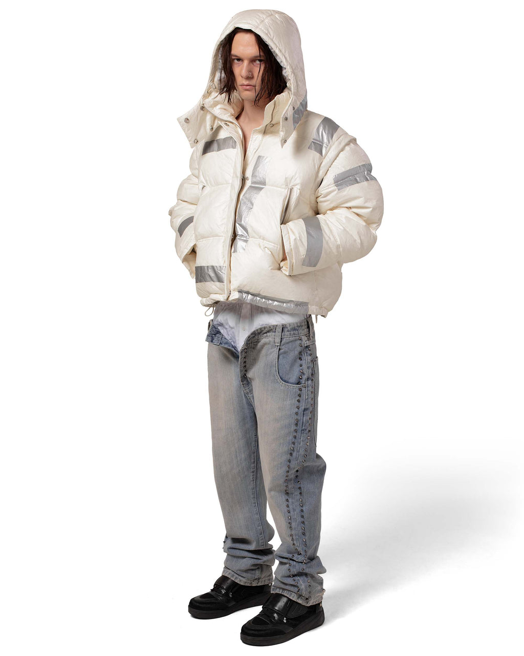 Racer x Barragán Taped Puffer Jacket