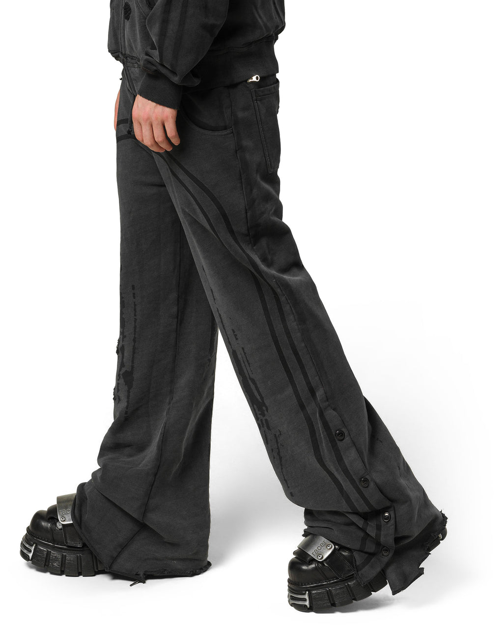 Dark Faded Track Sweatpants