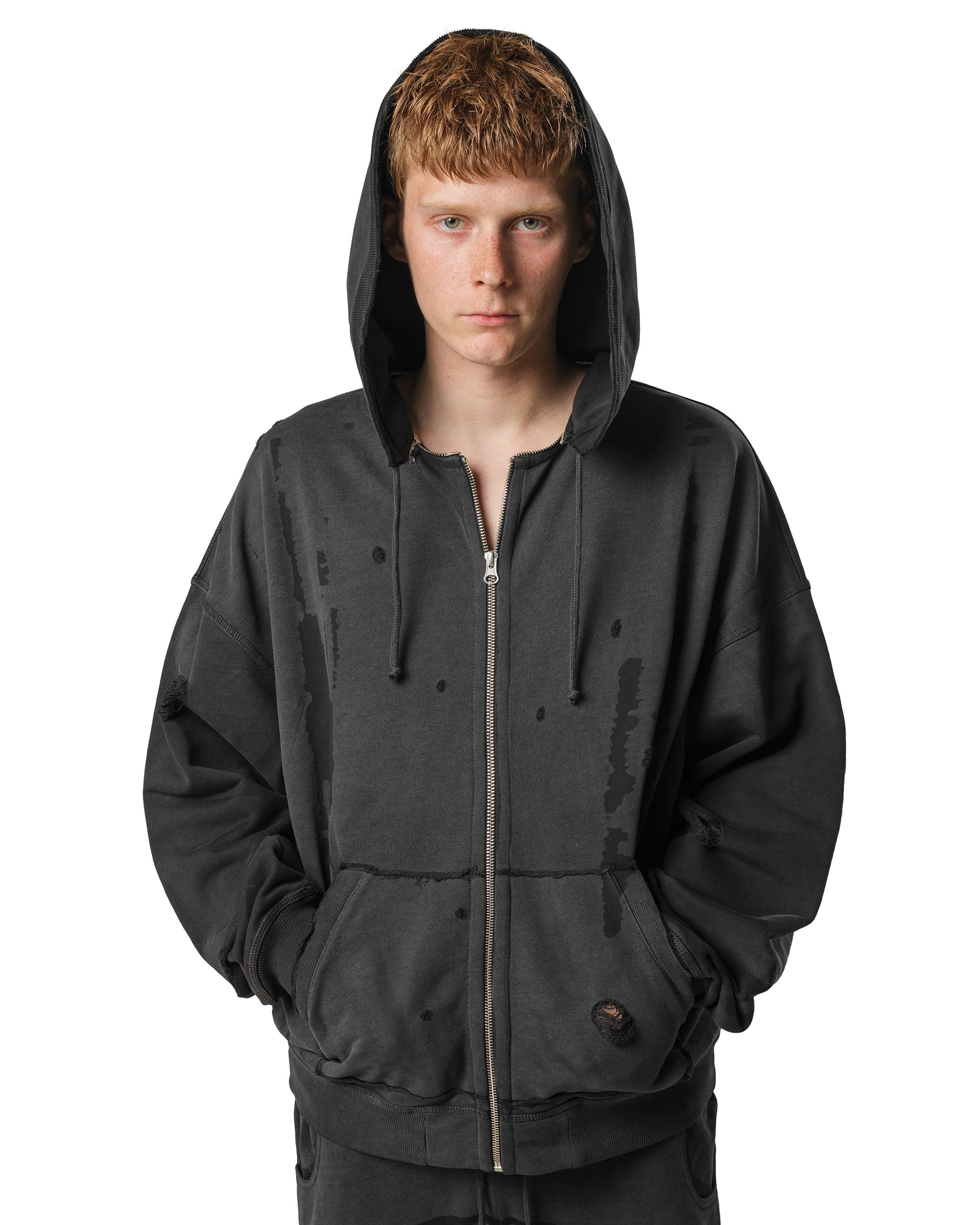 D*6様 Racer Worldwide Washed Unzip Hoodie Dark Faded Track Hoodie – Racer Worldwide
