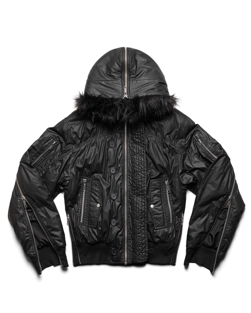 Black Waxed Aviator Bomber