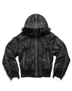 Black Waxed Aviator Bomber