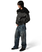 Black Waxed Aviator Bomber