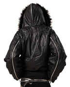 Black Waxed Aviator Bomber