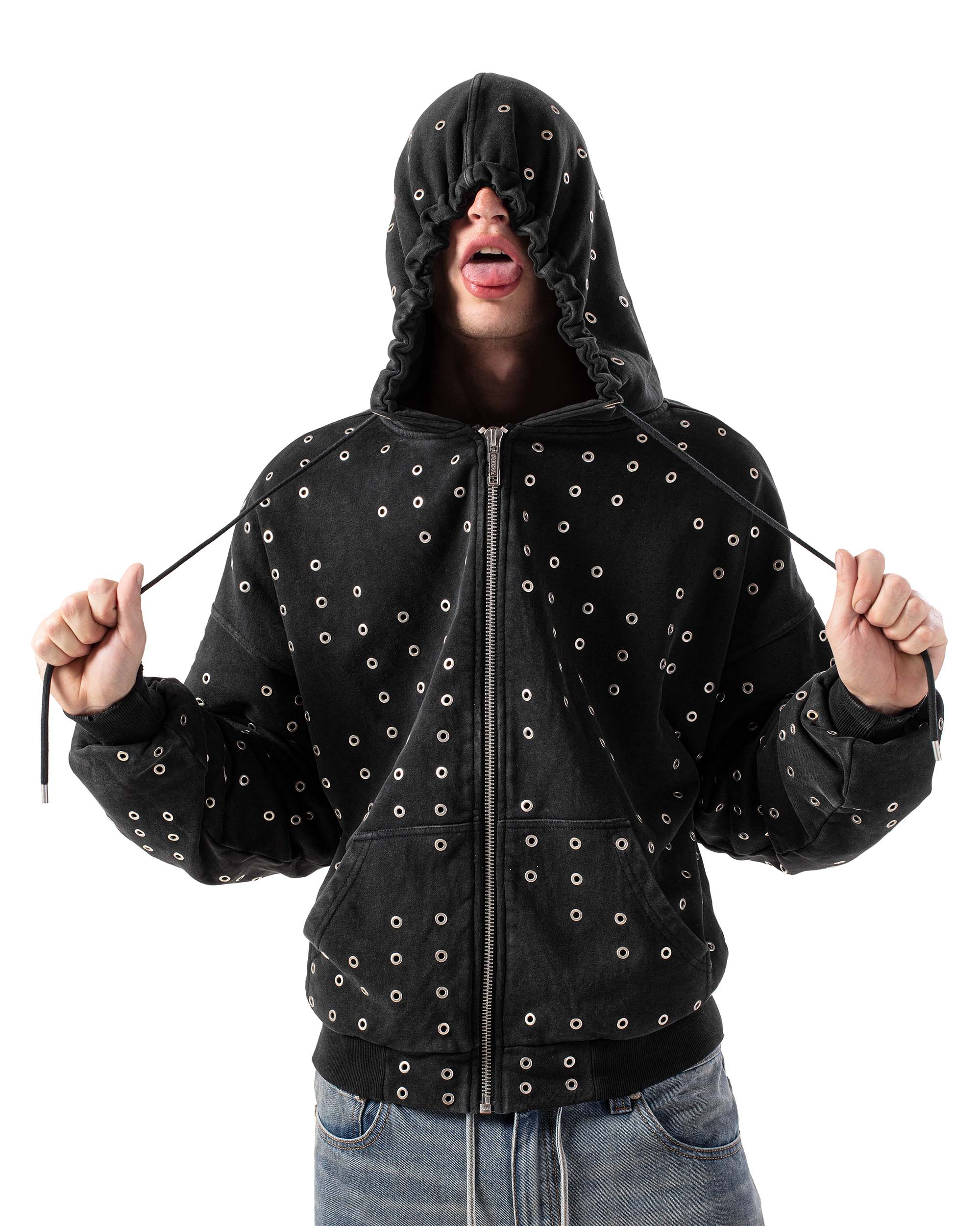 Black Eyelet Hoodie – Racer Worldwide
