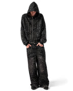 Black Eyelet Denim