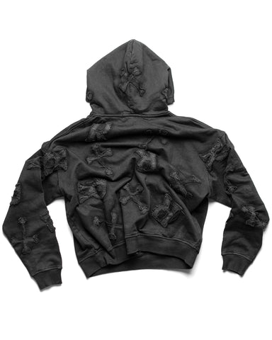 関税込【Racer Worldwide】Washed Patch Hoodie Washed Black Patch Hoodie – Racer Worldwide