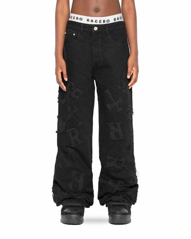 Black Patch Jeans – Racer Worldwide