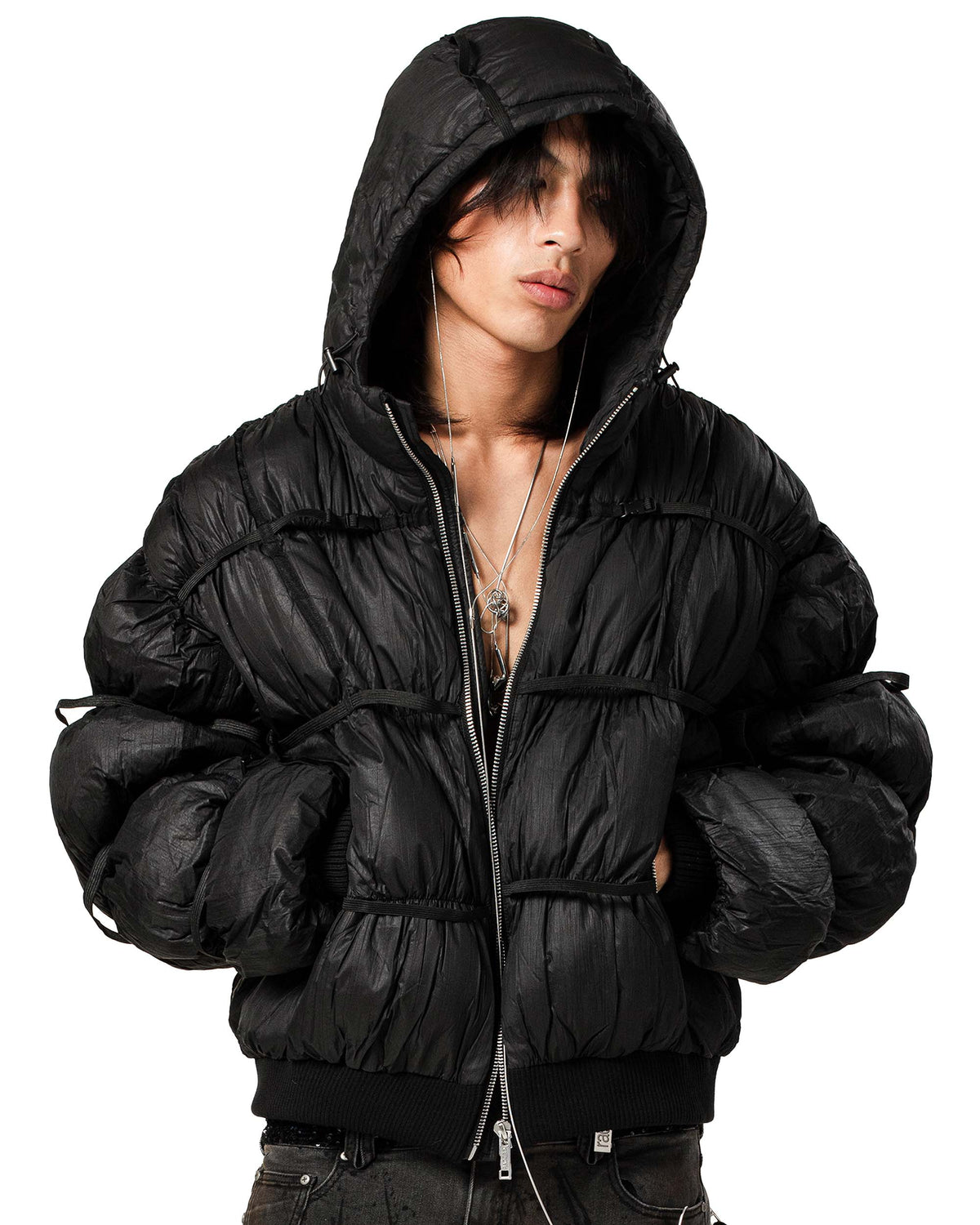 Black Puffer Jacket X – Racer Worldwide