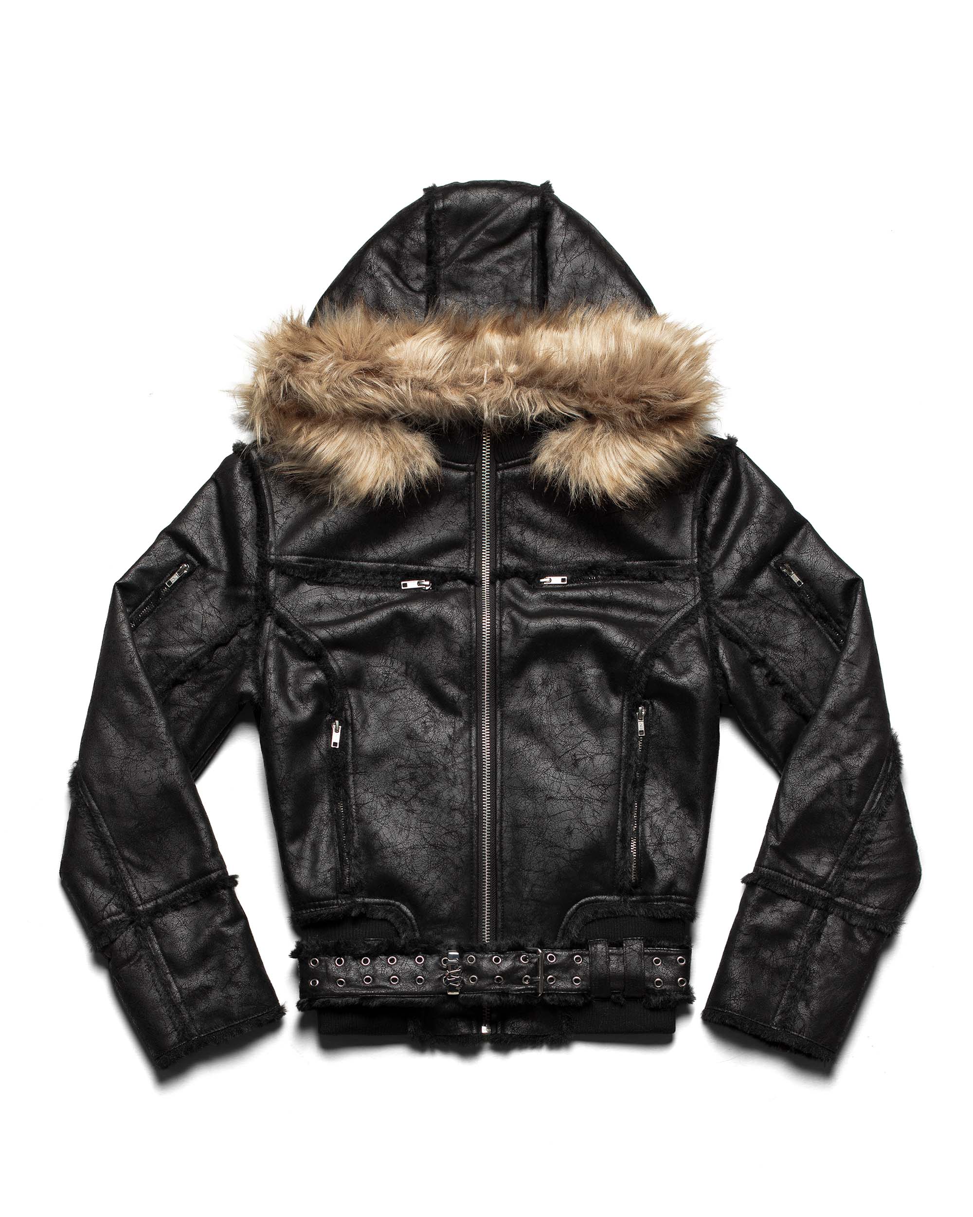 ジャケット・アウター HELK FUR LEATHER JACKET gzz99835_black_xl