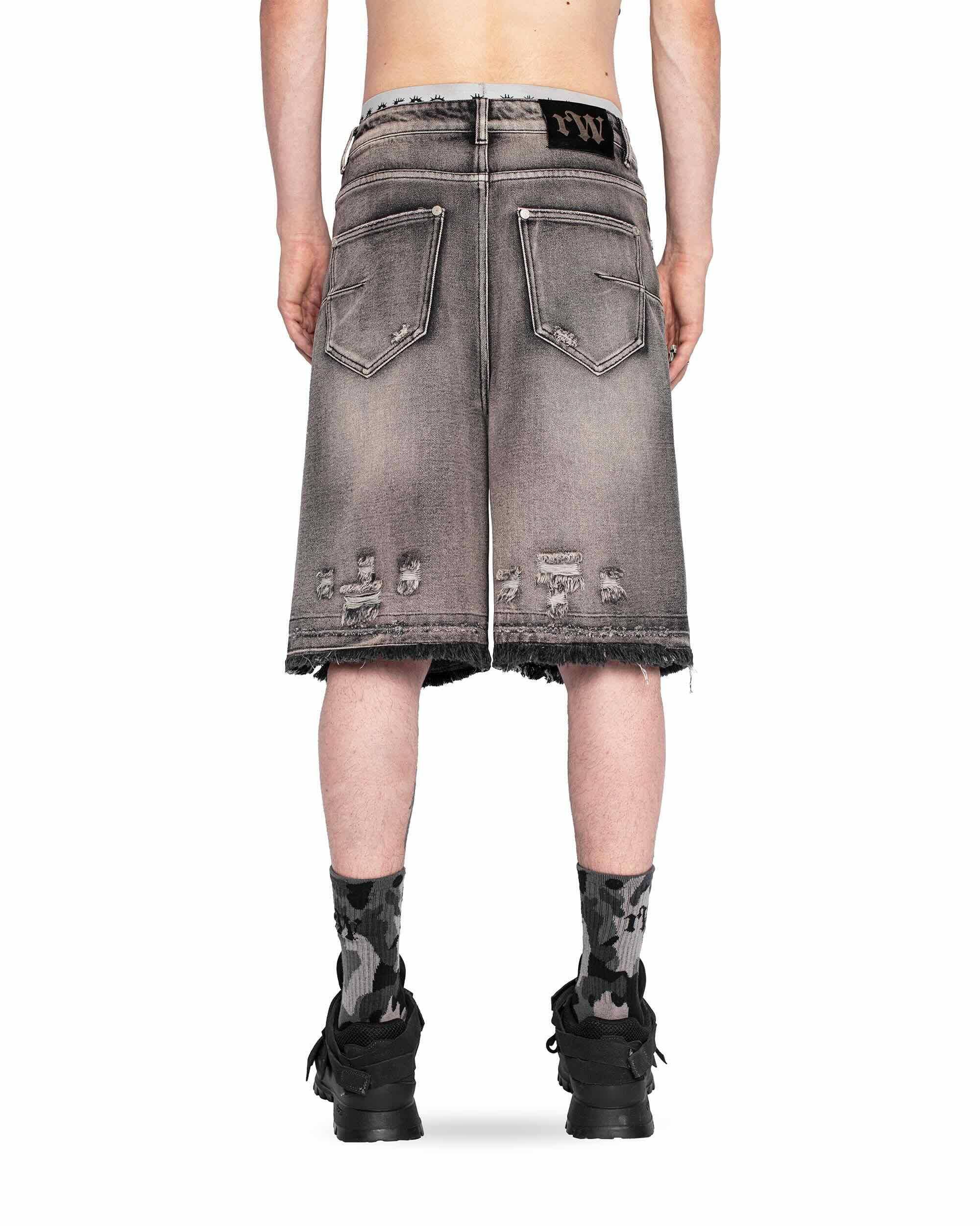 Black Distressed Denim Shorts – Racer Worldwide