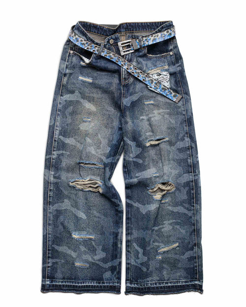 CAMO DENIM TROUSERS – LEWIS & MELLY Old SUmmer CAMO Edition Jeans W36
