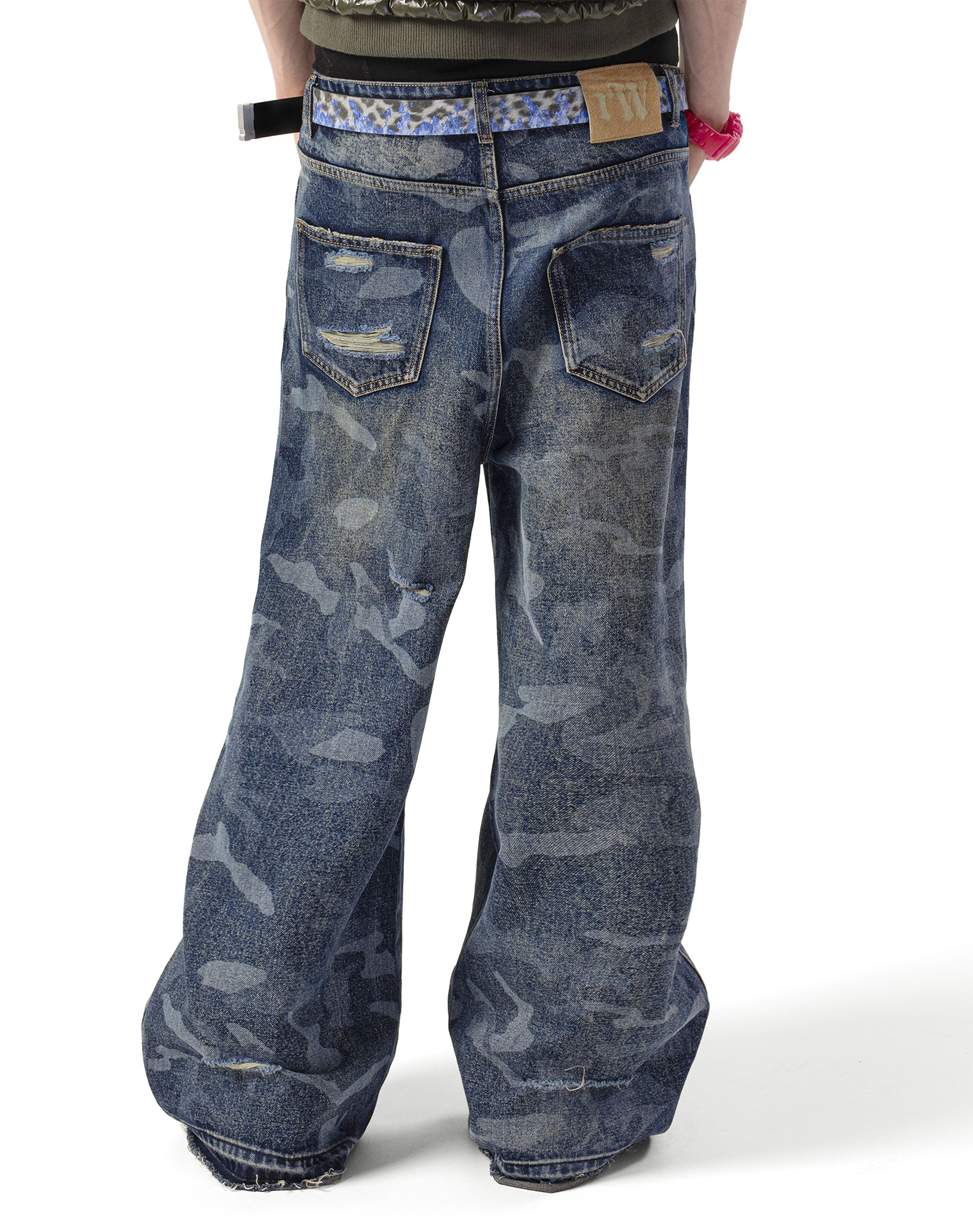 Blue Camo Engraved Denim – Racer Worldwide