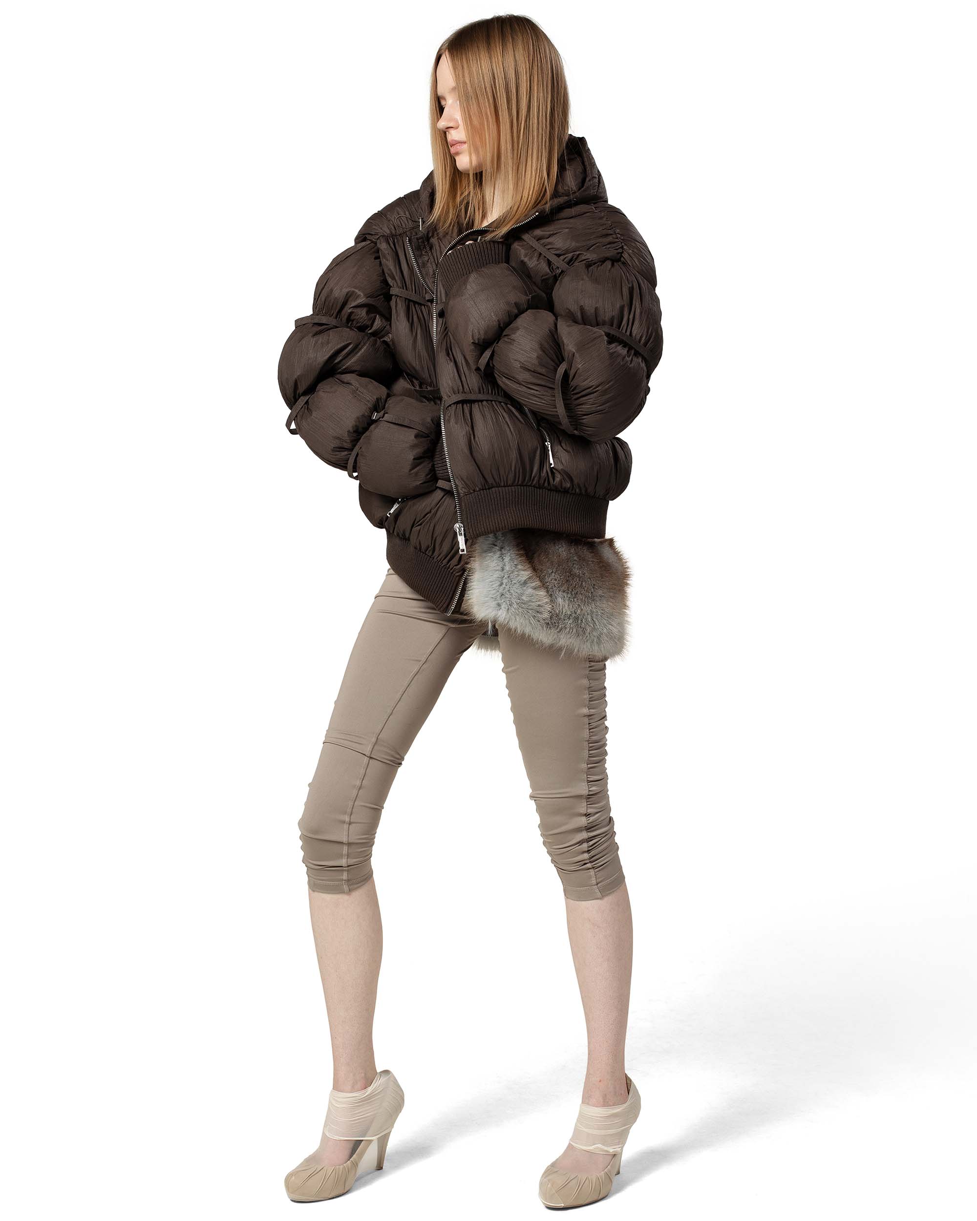 Brown Puffer Jacket X