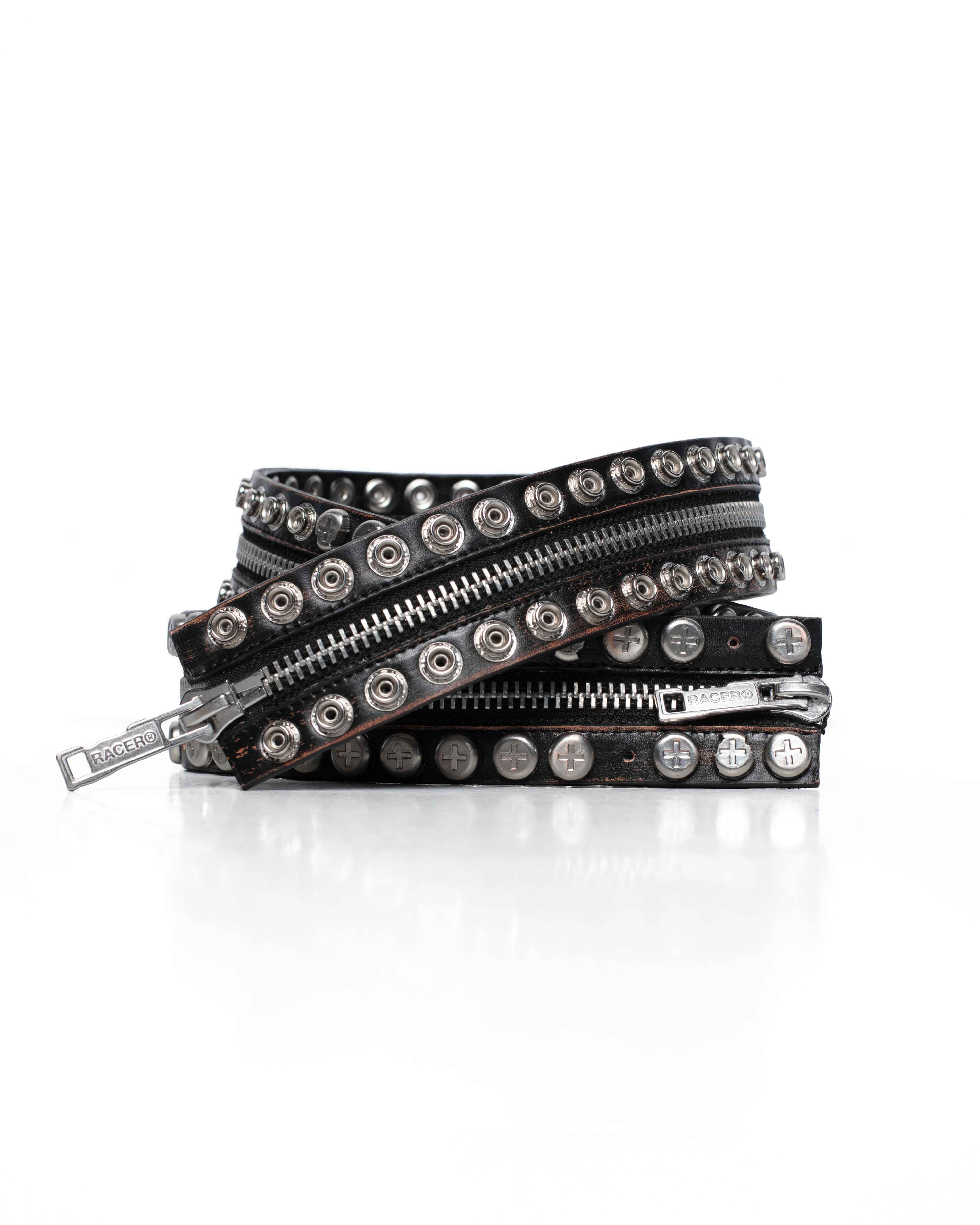 racerworldwide ファーベルト RACER WORLDWIDE】Fur Leather Belt | OUR BRAND,RACER