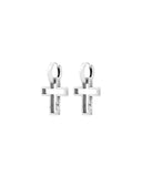 3D Cross 925 Silver Earrings