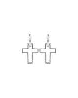 3D Cross 925 Silver Earrings