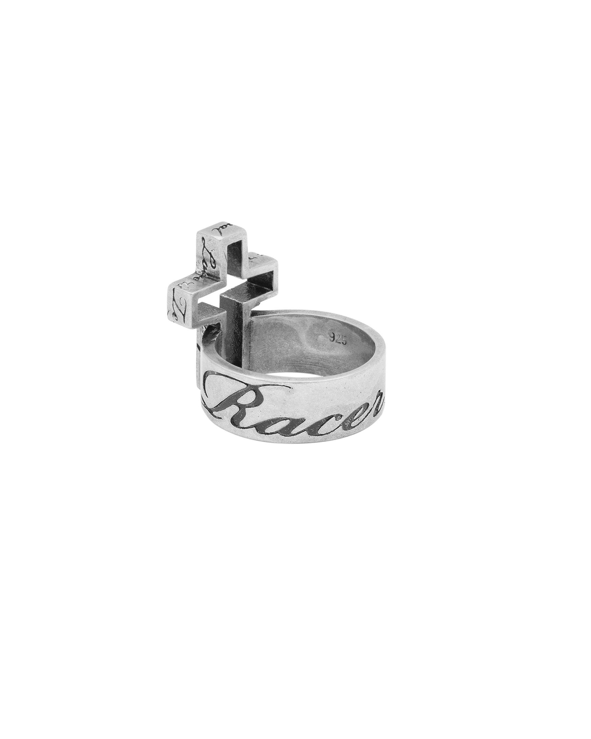 3D Cross 925 Silver Ring – Racer Worldwide
