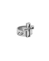 3D Cross 925 Silver Ring