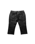 Waxed Denim Curve Capri