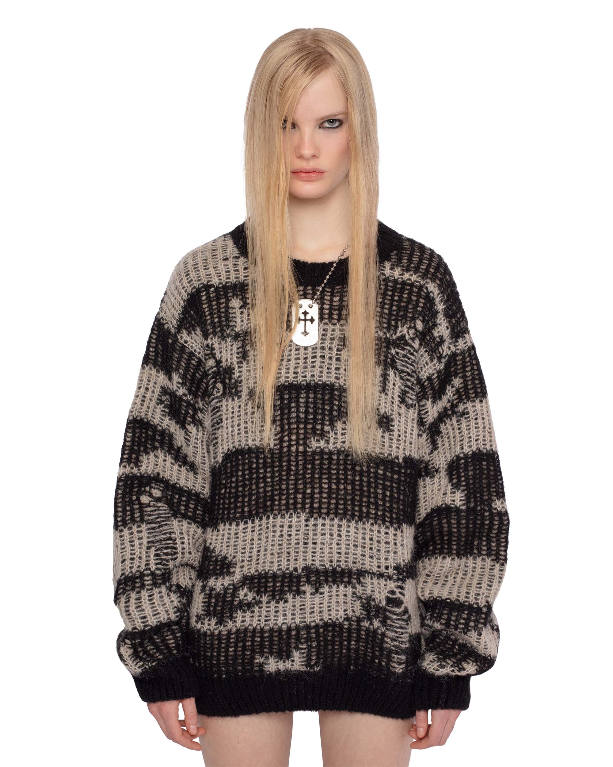 トップス H beauty&youth WOOL ALPACA CREW KNIT Italian Marled Alpaca-Blend Crew Neck Sweater in Sweaters