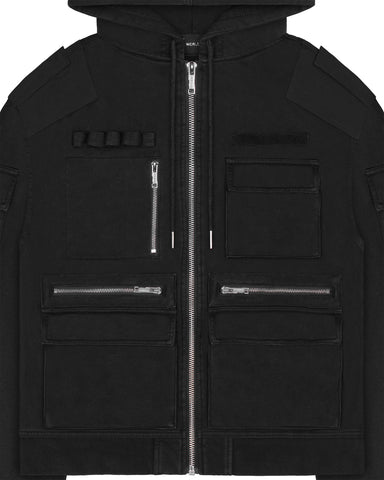 ジャケット・アウター UTILITY HOODED JACKET BLACK M Alexander Utility Canvas Hooded Jacket - Black | Fashion Nova