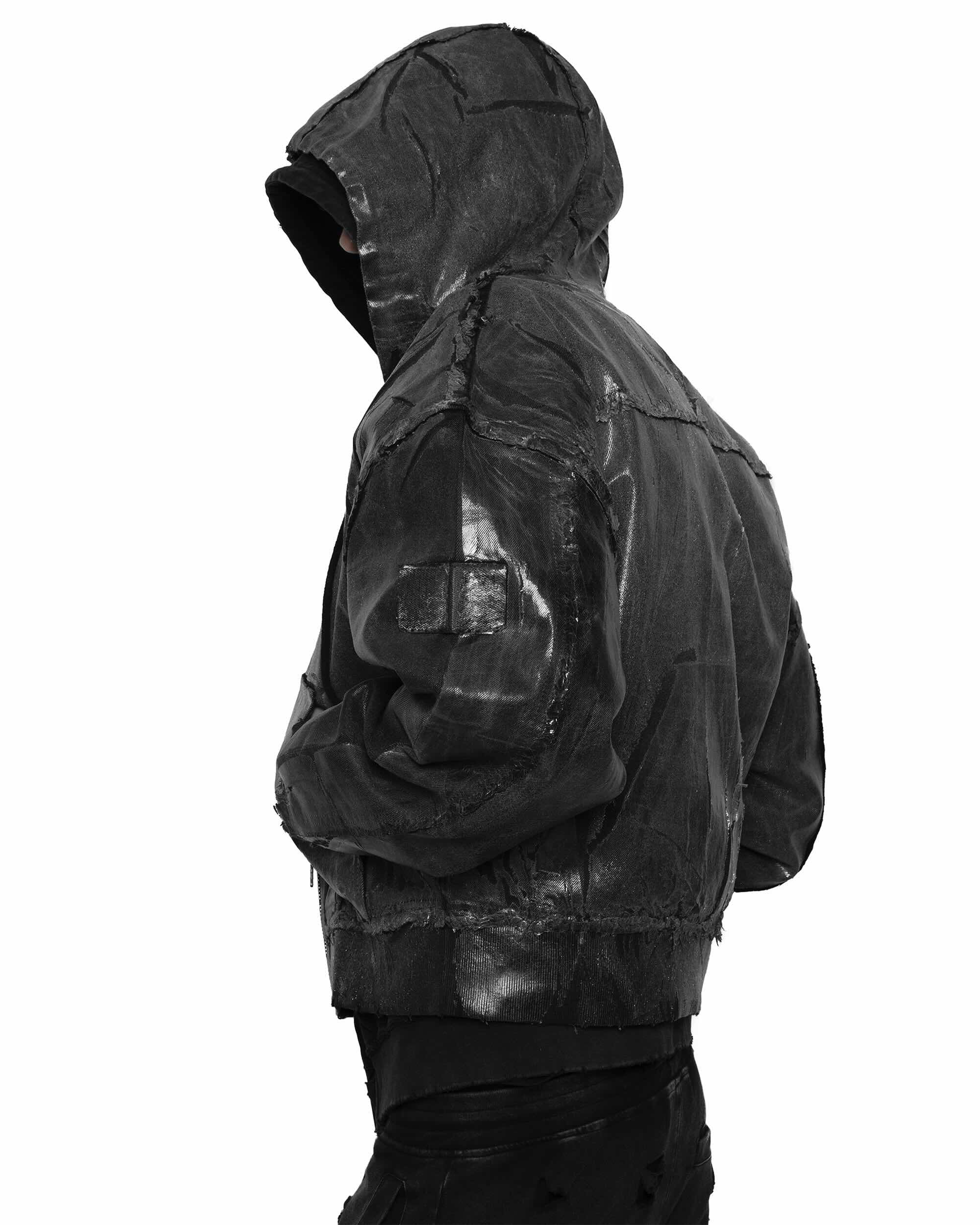 ちゃんWAXED LOGO BOMBER - BLACK WYATT' WAXED LOGO BOMBER - BLACK