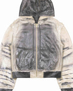 Beige Waxed Bomber