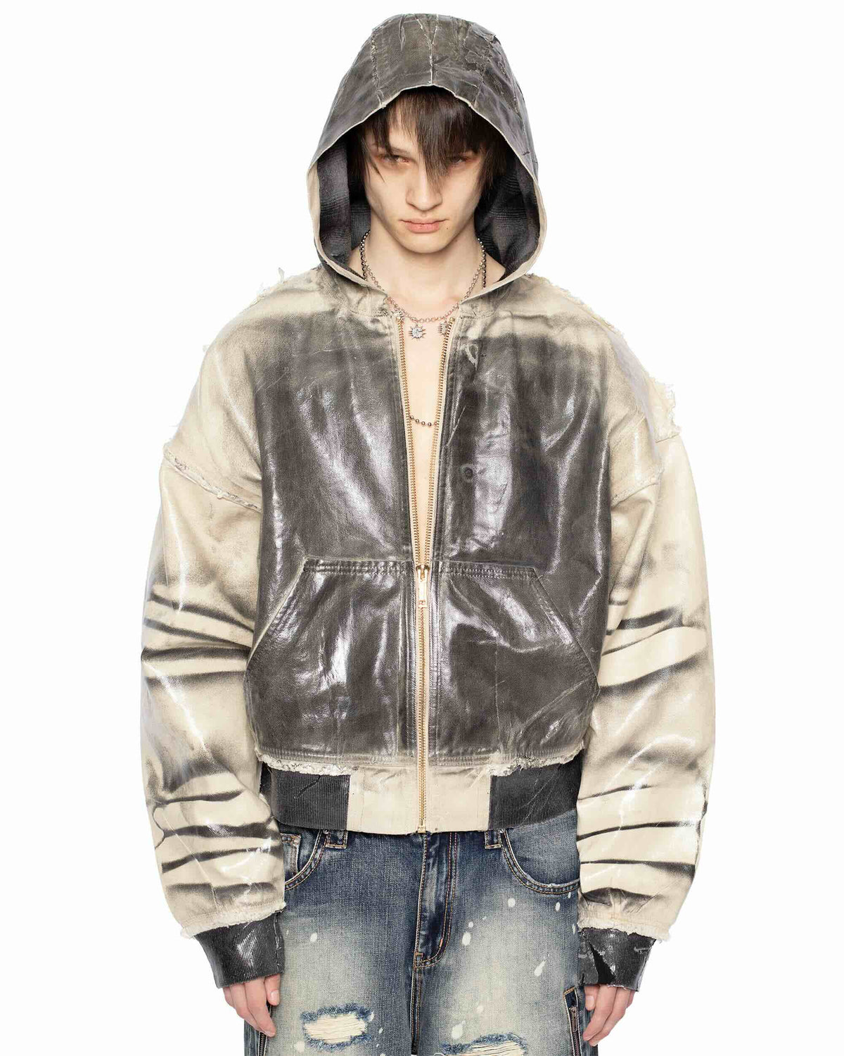 Beige Waxed Bomber – Racer Worldwide