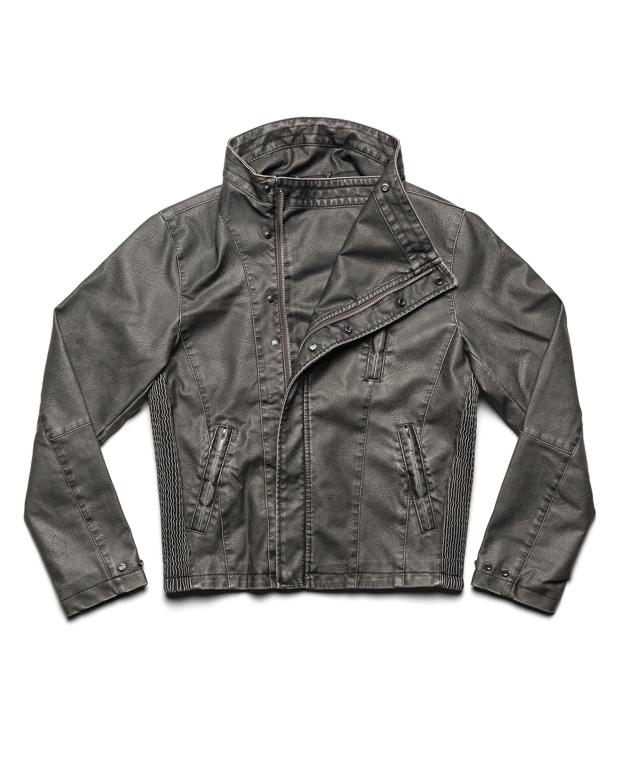 Faded Asymmetrical Moto Jacket – Racer Worldwide