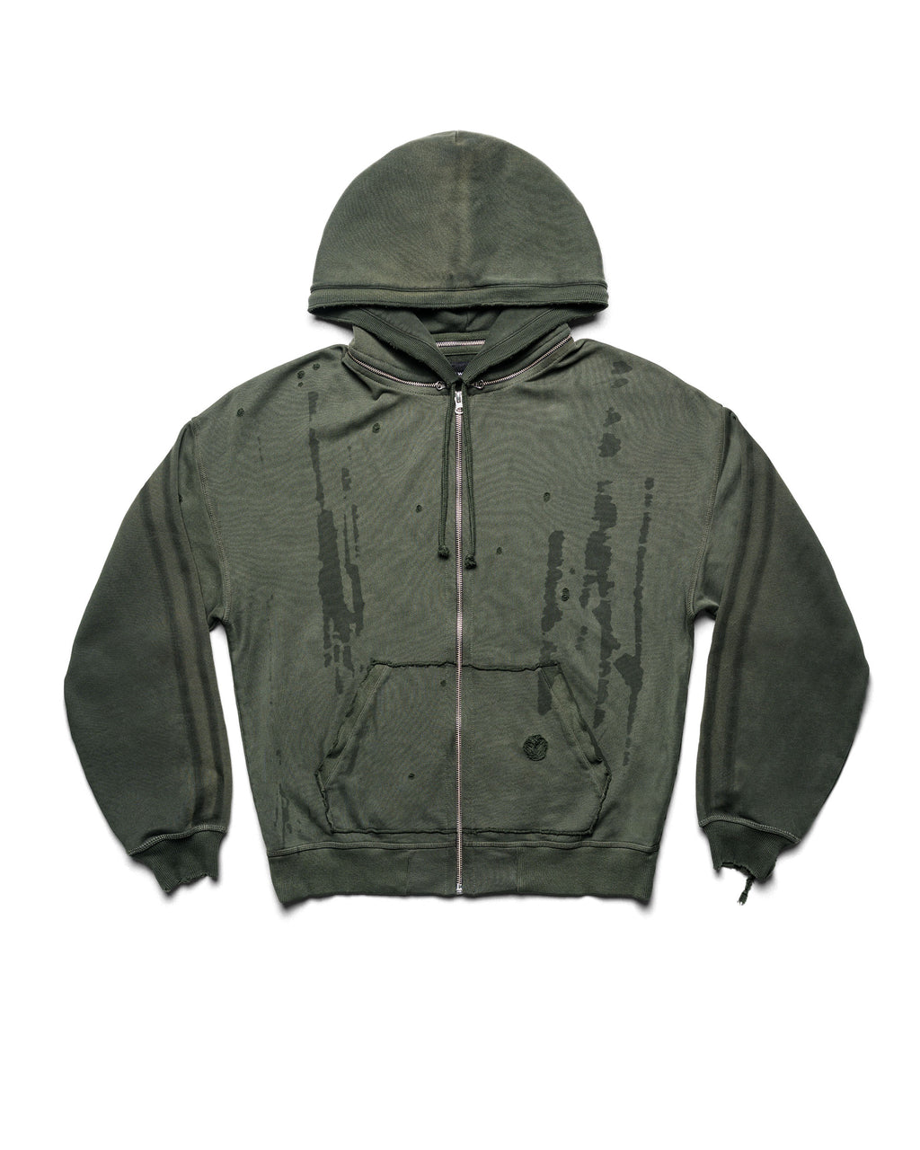 Green Faded Track Hoodie