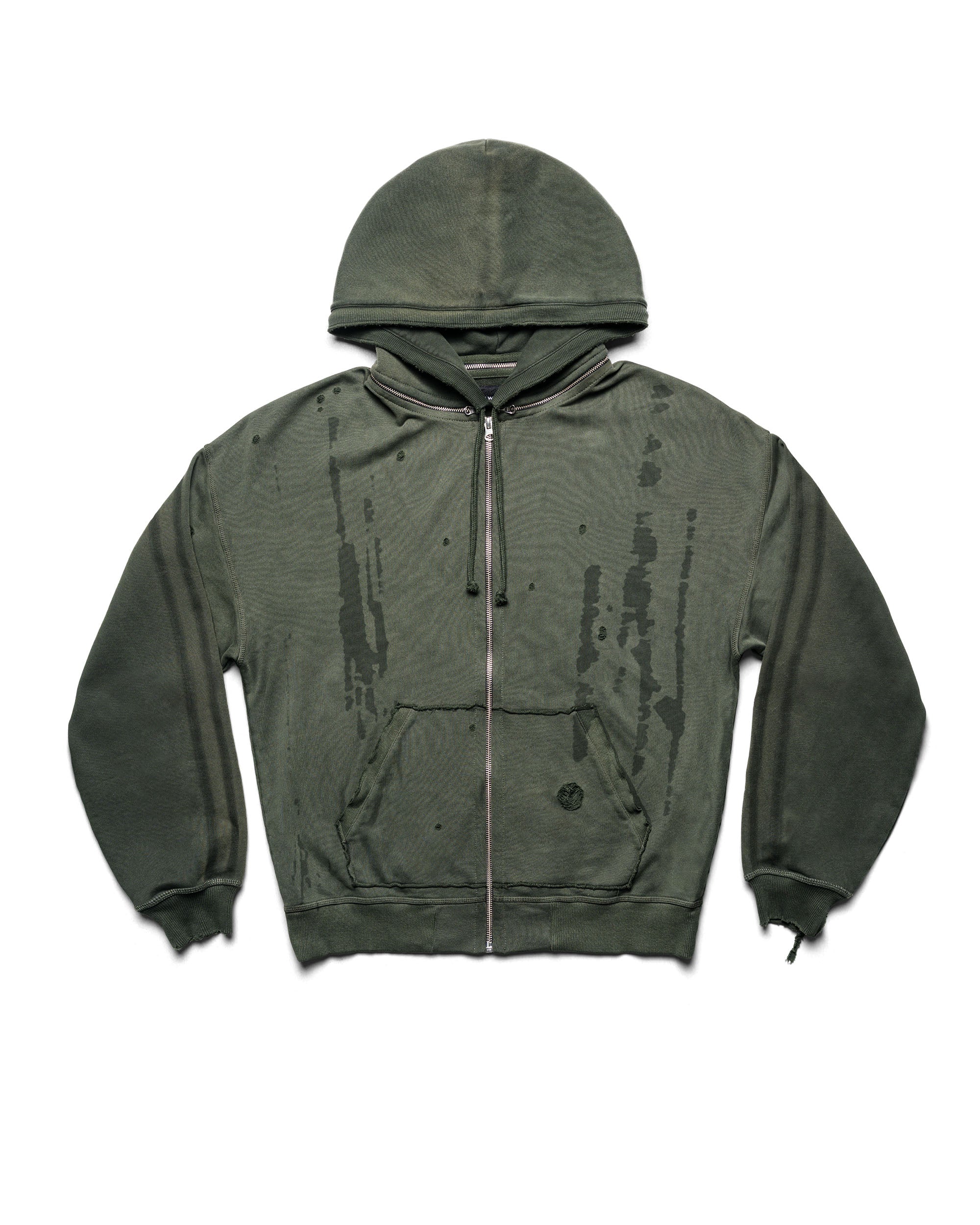 Green Faded Track Hoodie