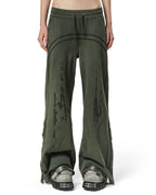 Green Faded Track Sweatpants