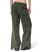 Green Faded Track Sweatpants