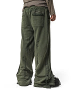 Green Faded Track Sweatpants