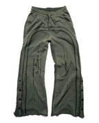 Green Faded Track Sweatpants