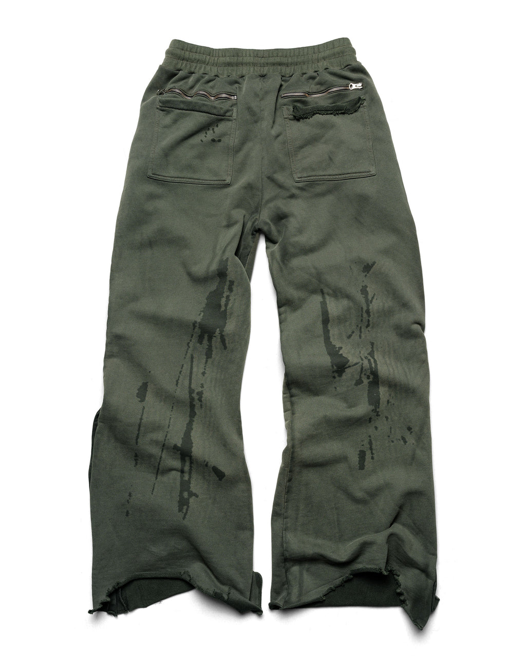 Green Faded Track Sweatpants