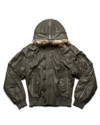 Green Waxed Aviator Bomber