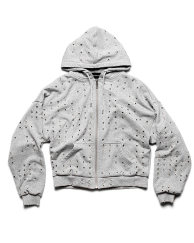 Grey Eyelet Hoodie – Racer Worldwide