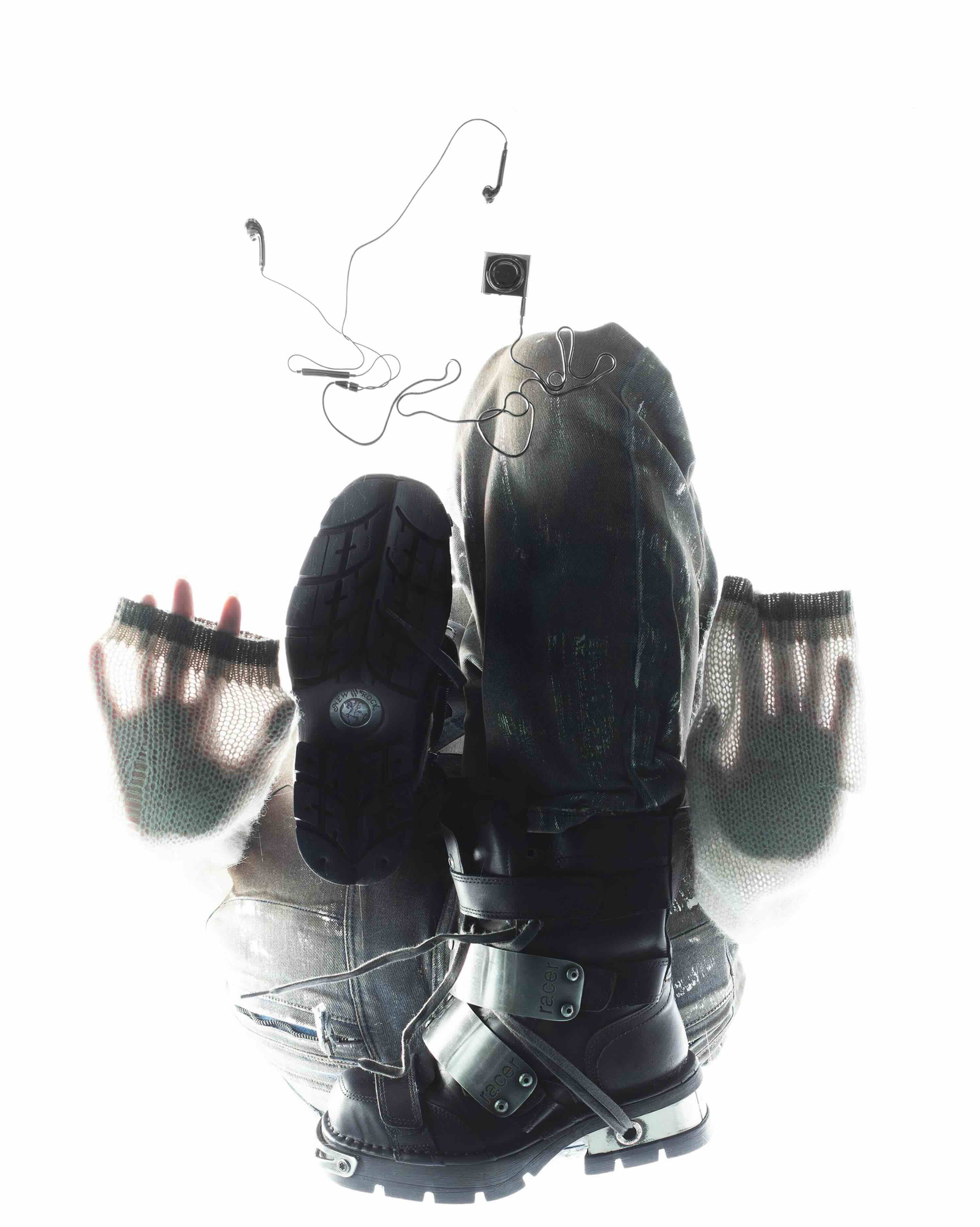 RACER WORLDWIDE / ワックスコーティングフレアパンツ XS