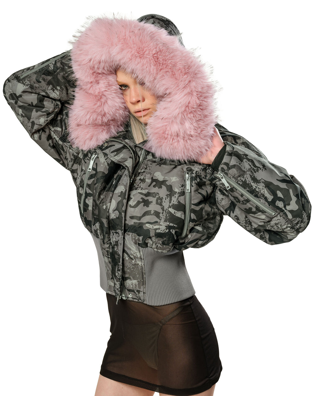 Juicy x Racer Camo Fitted Bomber