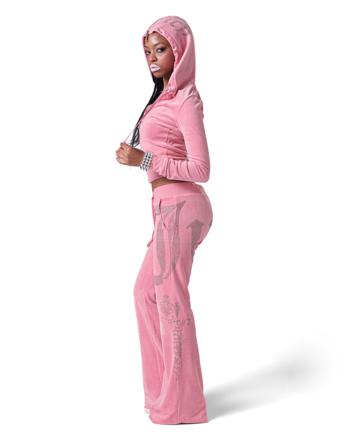 Juicy x Racer Pink Velour Pants