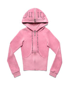 Juicy x Racer Pink Velour Hoodie