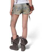 Micro Denim Transformer Shorts