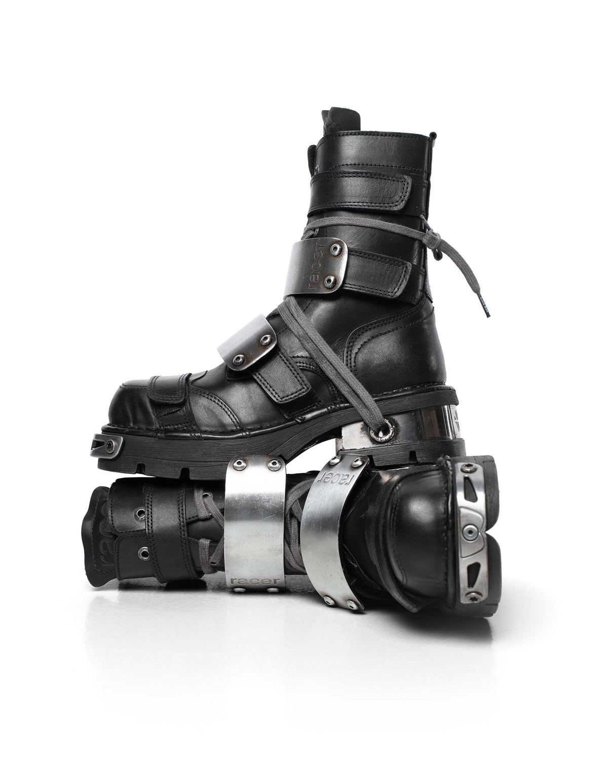 Sepatu Rocker Boots Racer x New Rock Black Boot – Racer Worldwide